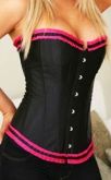 Corpete  Preto com Rosa ref: 220